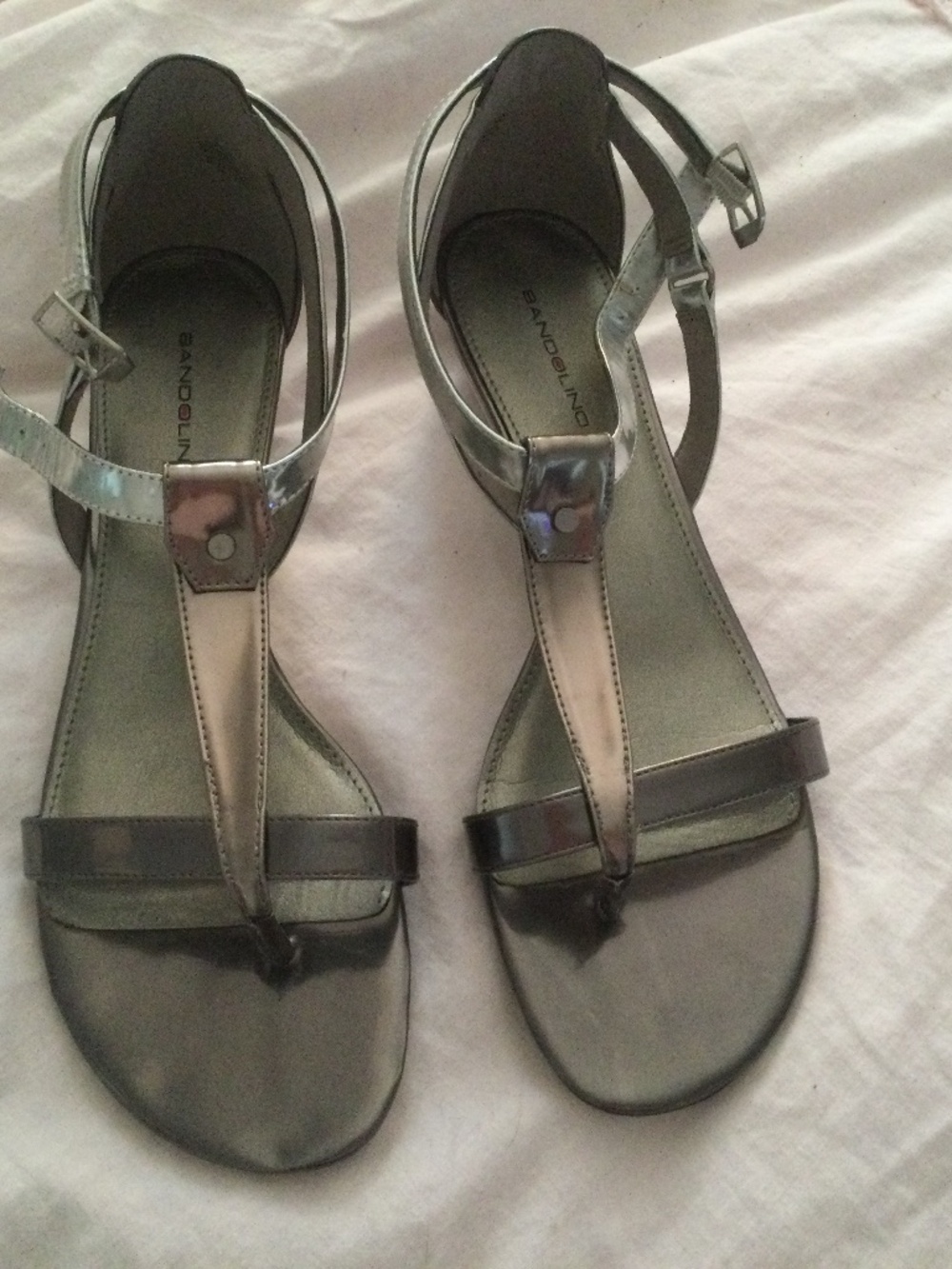 Bandolino Wedge Sandals Silver 11
